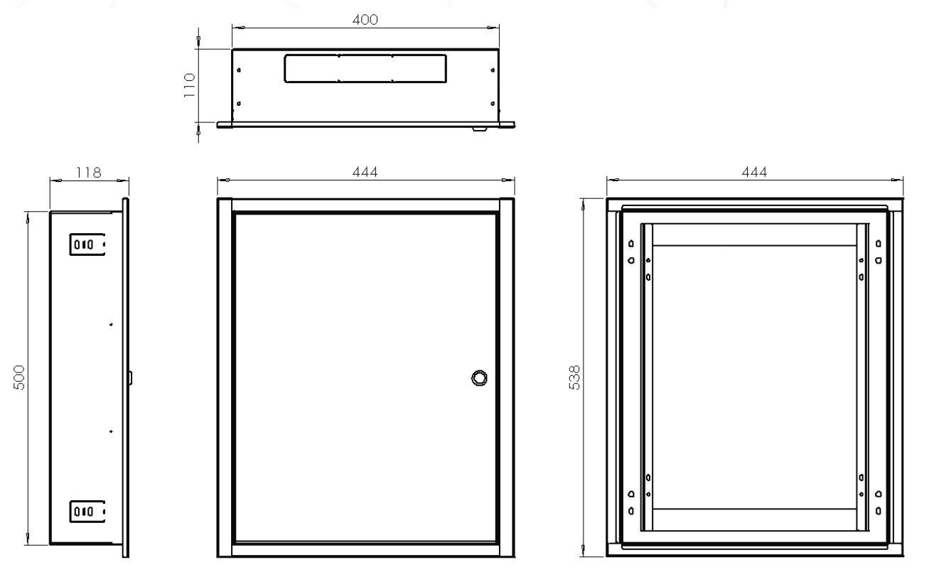 SÜVISTATAV KORPUS OMP-5 539 x 444 x 120 mm цена и информация | WC-poti lisatarvikud | hansapost.ee