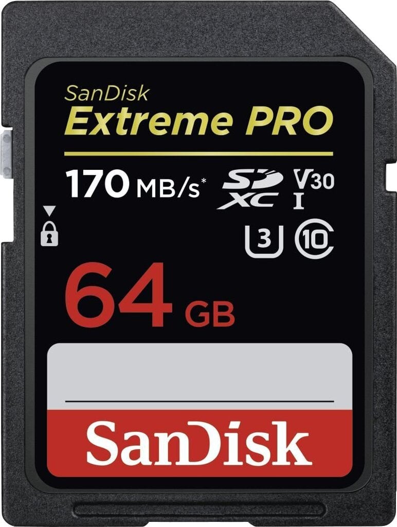 SanDisk Extreme Pro SDXC UHS-I 64 GB цена и информация | Fotoaparaatide mälukaardid | hansapost.ee