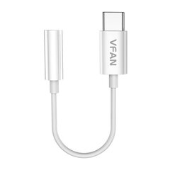 Кабель Vipfan L06 USB-C mini jack 3.5 мм AUX, 1 м цена и информация | Адаптеры и USB-hub | hansapost.ee