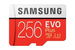 Samsung EVO PLUS 256GB MicroSD su adapteriu (MB-MC256HA/EU) цена и информация | Карты памяти | hansapost.ee