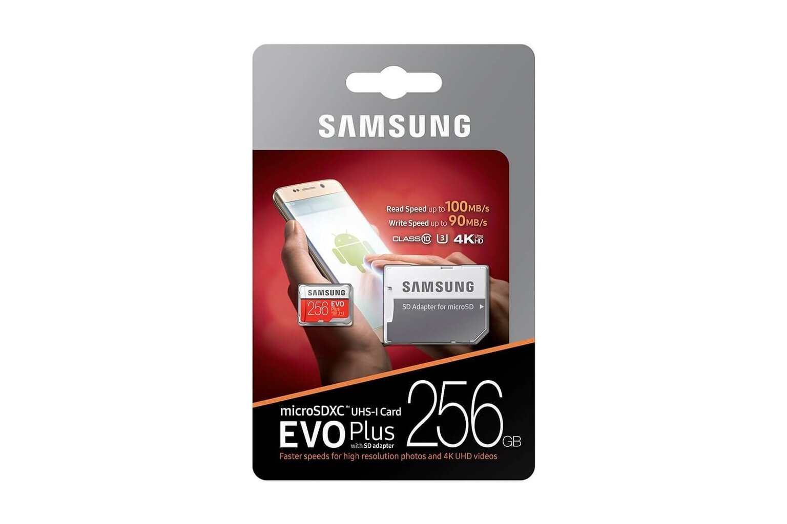 Samsung EVO PLUS 256GB MicroSD su adapteriu (MB-MC256HA/EU) цена и информация | Fotoaparaatide mälukaardid | hansapost.ee