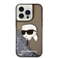 KARL LAGERFELD Glitter Karl Head - iPhone 14 Pro , must hind ja info | Telefonide kaitsekaaned ja -ümbrised | hansapost.ee