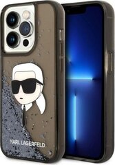 KARL LAGERFELD Glitter Karl Head - iPhone 14 Pro , must hind ja info | Telefonide kaitsekaaned ja -ümbrised | hansapost.ee