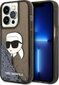 KARL LAGERFELD Glitter Karl Head - iPhone 14 Pro , must цена и информация | Telefonide kaitsekaaned ja -ümbrised | hansapost.ee