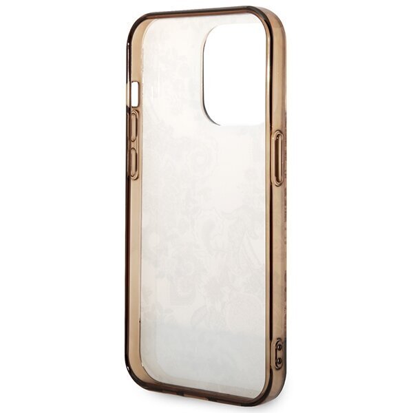 Guess GUHCP14XHGPLHC iPhone 14 Pro Max 6,7" ochre hardcase Porcelain Collection цена и информация | Telefonide kaitsekaaned ja -ümbrised | hansapost.ee