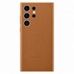Samsung Galaxy S23 Ultra, yellow - Leather case цена и информация | Аксессуары для телефонов | hansapost.ee