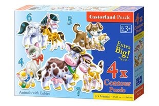 Пазл Castorland Animals 4 в 1, 22 цена и информация | Пазлы | hansapost.ee