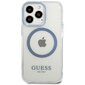 Guess GUHMP13XHTRMB iPhone 13 Pro Max 6,7" niebieski|blue hard case Metal Outline Magsafe цена и информация | Telefonide kaitsekaaned ja -ümbrised | hansapost.ee