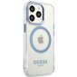 Guess GUHMP13XHTRMB iPhone 13 Pro Max 6,7" niebieski|blue hard case Metal Outline Magsafe hind ja info | Telefonide kaitsekaaned ja -ümbrised | hansapost.ee