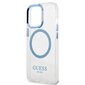 Guess GUHMP13XHTRMB iPhone 13 Pro Max 6,7" niebieski|blue hard case Metal Outline Magsafe hind ja info | Telefonide kaitsekaaned ja -ümbrised | hansapost.ee