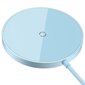 Baseus Simple Mini3 Magnetic Wireless Charger 15W (Blue) hind ja info | Laadijad mobiiltelefonidele | hansapost.ee