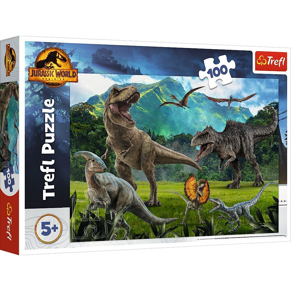 Puslekomplekt Trefl Jurassic World (Jurassic Park), 100 tk hind ja info | Pusled lastele ja täiskasvanutele | hansapost.ee