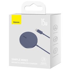 Baseus Simple Mini3 Magnetic Wireless Charger 15W (Dusty purple) цена и информация | Зарядные устройства для телефонов | hansapost.ee