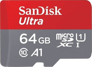 MicroSDXC 64GB Class 10 UHS-I mälukaart + SD Adapter SanDisk Ultra : SDSQUA4-064G-GN6MA hind ja info | Sandisk Fotoaparaadid, objektiivid ja lisatarvikud | hansapost.ee