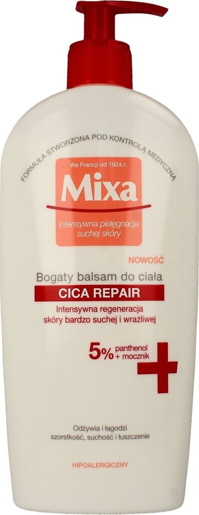 Ihupiim Mixa Balsam Cica Repair, 400 ml hind ja info | Kehakreemid, kehaõlid ja losjoonid | hansapost.ee