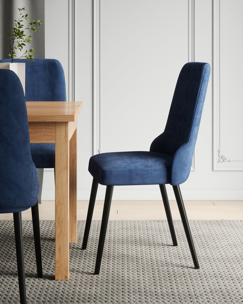 Köögimööbli komplekt ADRK Furniture 83 Rodos, sinine/pruun цена и информация | Söögilauakomplektid | hansapost.ee