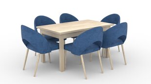 Köögimööbli komplekt ADRK Furniture 82 Rodos, sinine/pruun цена и информация | Комплекты мебели для столовой | hansapost.ee