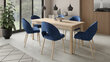 Köögimööbli komplekt ADRK Furniture 82 Rodos, sinine/pruun цена и информация | Söögilauakomplektid | hansapost.ee