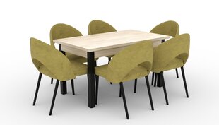 Köögimööbli komplekt ADRK Furniture 82 Rodos, roheline/pruun цена и информация | Комплекты мебели для столовой | hansapost.ee