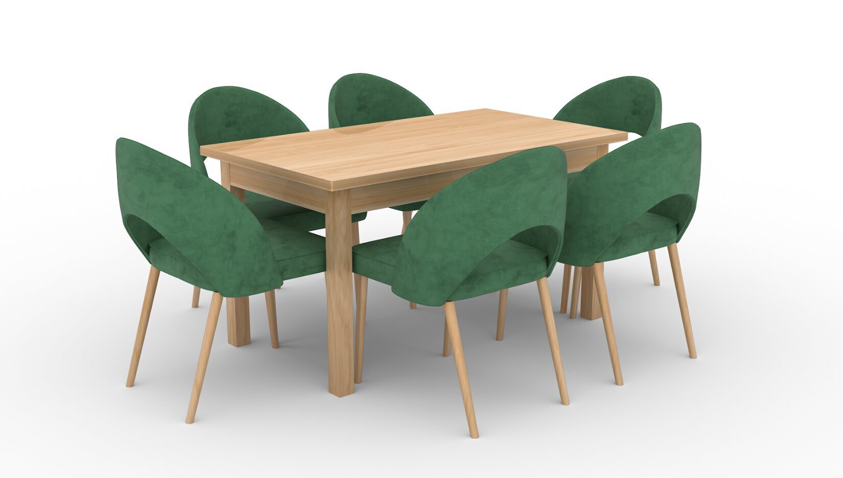 Köögimööbli komplekt ADRK Furniture 82 Rodos, roheline/pruun цена и информация | Söögilauakomplektid | hansapost.ee