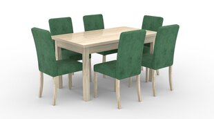 Köögimööbli komplekt ADRK Furniture 81 Rodos, roheline/pruun hind ja info | Söögilauakomplektid | hansapost.ee