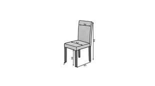 Стул ADRK Furniture 81 Rodos, серый цена и информация | Стулья для кухни и столовой | hansapost.ee