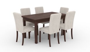 Köögimööbli komplekt ADRK Furniture 81 Rodos, hall/pruun цена и информация | Комплекты мебели для столовой | hansapost.ee