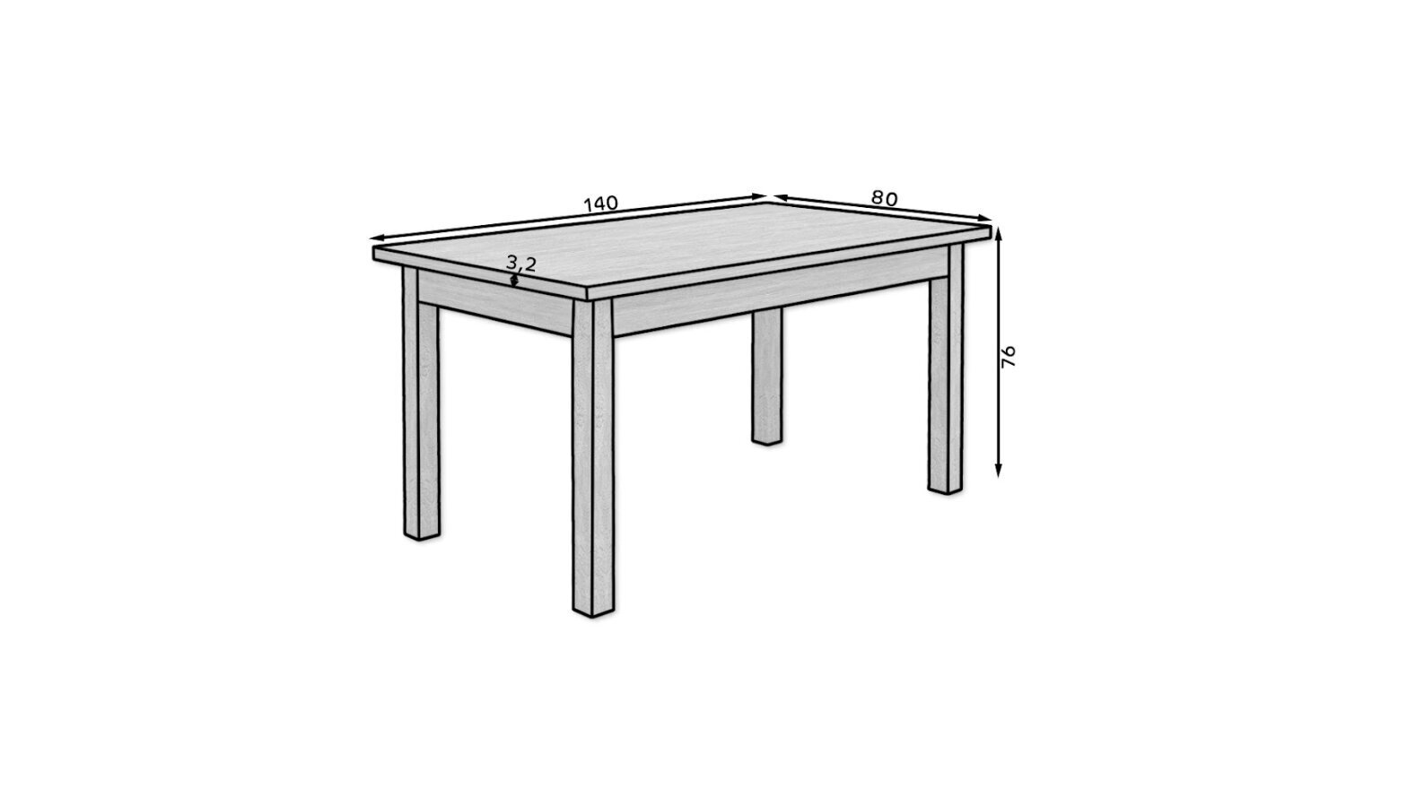 Laud ADRK Furniture 80 Rodos, pruun цена и информация | Köögilauad, söögilauad | hansapost.ee