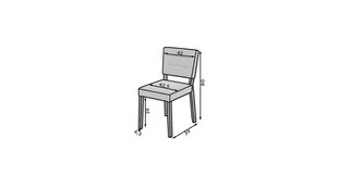 Стул ADRK Furniture 80 Rodos, серый цена и информация | Стулья для кухни и столовой | hansapost.ee
