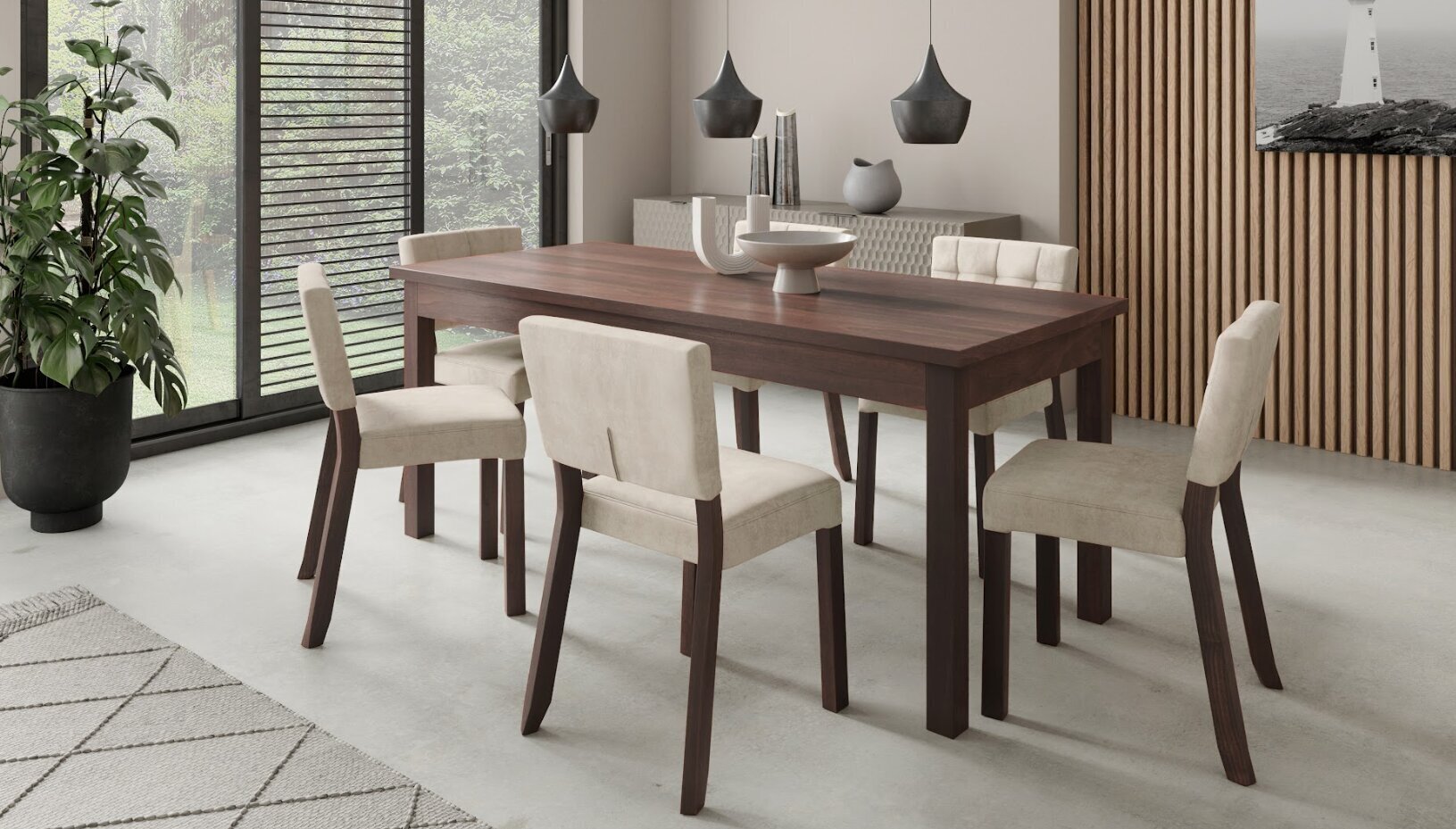 Köögimööbli komplekt ADRK Furniture 80 Rodos, hall/pruun цена и информация | Söögilauakomplektid | hansapost.ee