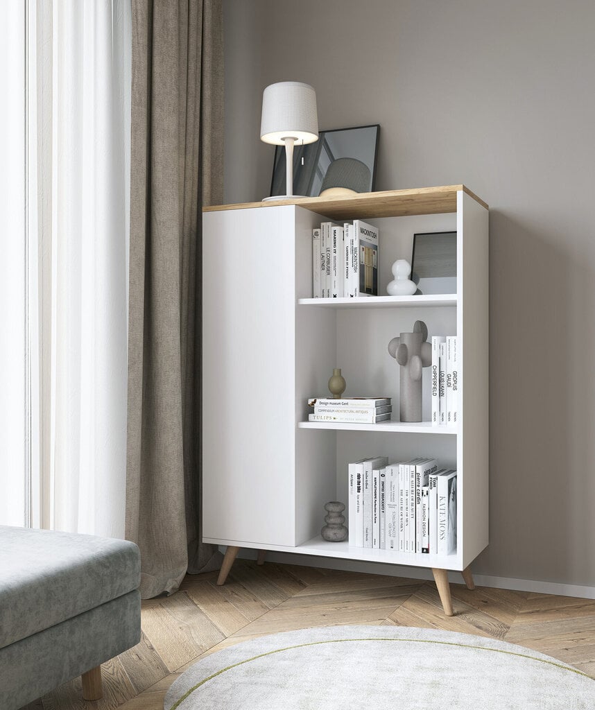 Kapp ADRK Furniture Fonzi, valge hind ja info | Elutoa kapid | hansapost.ee