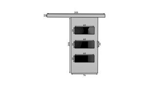Раздвижные двери для ниш ADRK Furniture Ares 76, коричневый цена и информация | Шкафы | hansapost.ee