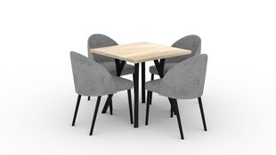 Köögimööbli komplekt ADRK Furniture 84 Rodos, hall/pruun цена и информация | Комплекты мебели для столовой | hansapost.ee