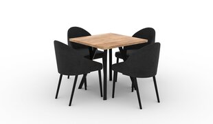 Кухонный гарнитур ADRK Furniture 84 Rodos, черный/коричневый цена и информация | Комплекты мебели для столовой | hansapost.ee