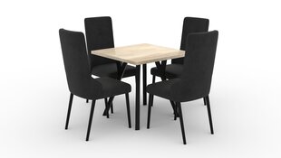Кухонный гарнитур ADRK Furniture 83 Rodos, черный/коричневый цена и информация | Комплекты мебели для столовой | hansapost.ee