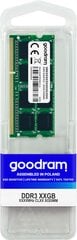 GoodRam DDR3 SODIMM 8GB 1600MHz CL11 (GR1600S364L11/8G) цена и информация | Объём памяти | hansapost.ee
