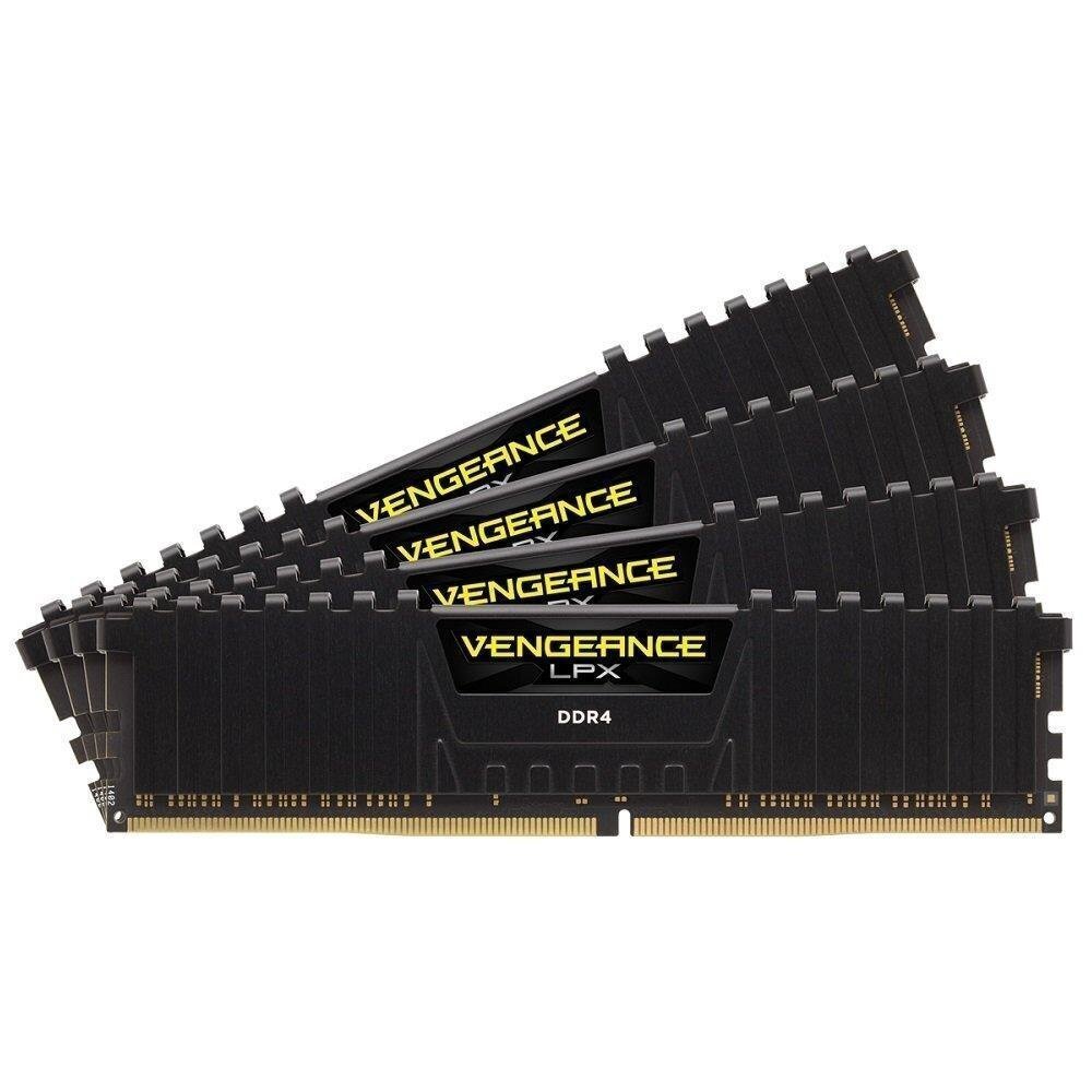 CORSAIR DDR4 3200MHz 32GB 4 x 288 DIMM Unbuffered 16-18-18-36 Vengeance LPX Black цена и информация | Operatiivmälu | hansapost.ee