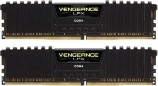 RAM Corsair Vengeance LPX DDR4, 32GB(2x16GB), 2666MHz, C16 (CMK32GX4M2A2666C16) цена и информация | Объём памяти | hansapost.ee