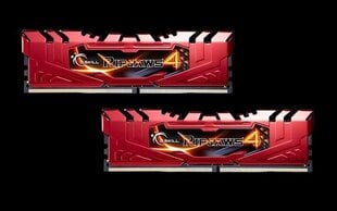 G.Skill DDR4 16GB (8GBx2) 2400MHz, CL15, Ripjaws 4 Red (F4-2400C15D-16GRR) hind ja info | Operatiivmälu | hansapost.ee