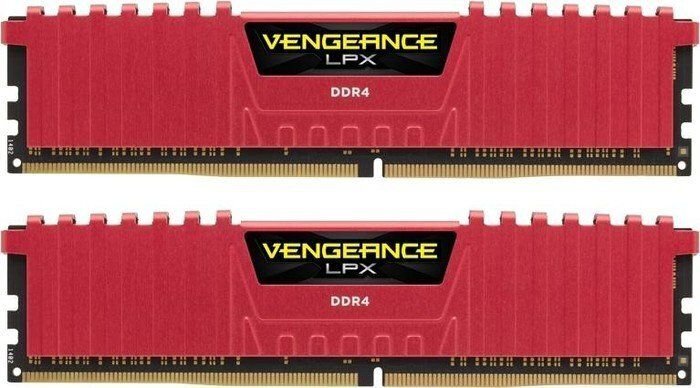 Corsair Vengeance LPX DDR4, 8GB(2x4GB), 2666MHz, CL16, Red (CMK8GX4M2A2666C16R) цена и информация | Operatiivmälu | hansapost.ee