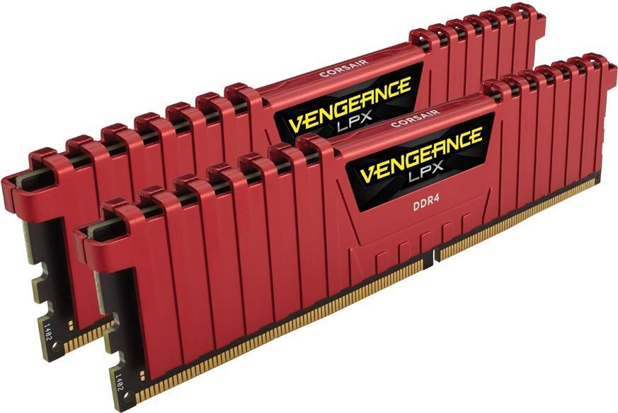 Corsair Vengeance LPX DDR4, 8GB(2x4GB), 2666MHz, CL16, Red (CMK8GX4M2A2666C16R) hind ja info | Operatiivmälu | hansapost.ee