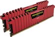 Corsair Vengeance LPX DDR4, 8GB(2x4GB), 2666MHz, CL16, Red (CMK8GX4M2A2666C16R) цена и информация | Operatiivmälu | hansapost.ee