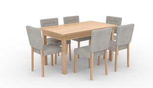Köögimööbli komplekt ADRK Furniture 80 Rodos, hall/pruun цена и информация | Комплекты мебели для столовой | hansapost.ee