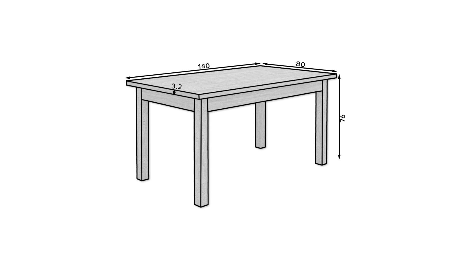 Köögimööbli komplekt ADRK Furniture 80 Rodos, hall/pruun цена и информация | Söögilauakomplektid | hansapost.ee