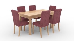 Köögimööbli komplekt ADRK Furniture 81 Rodos, punane/pruun цена и информация | Комплекты мебели для столовой | hansapost.ee