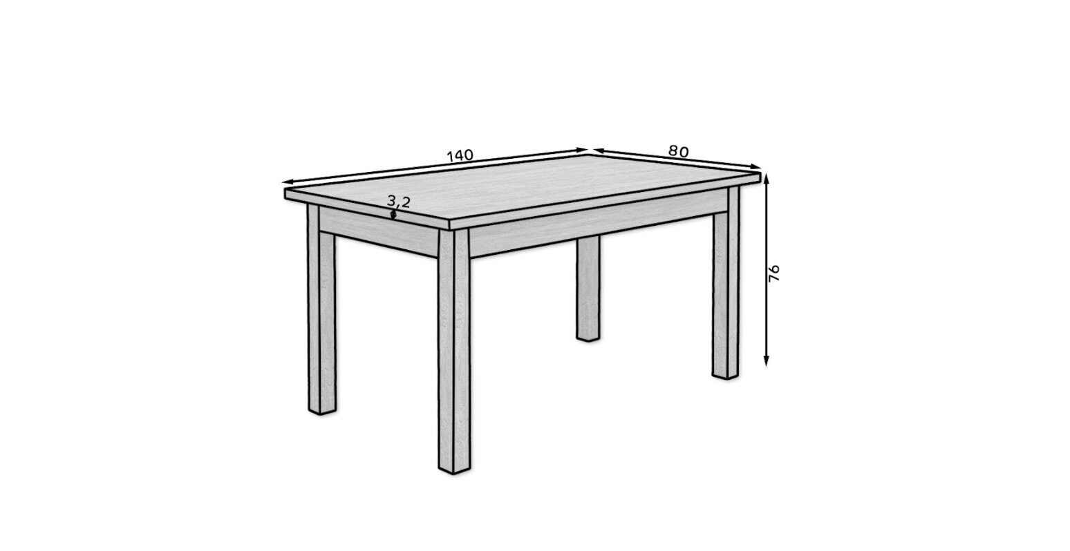 Laud ADRK Furniture 81 Rodos, pruun цена и информация | Köögilauad, söögilauad | hansapost.ee