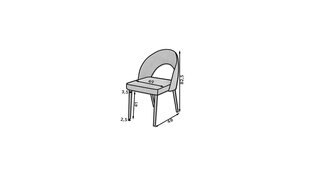 Кухонный гарнитур ADRK Furniture 82 Rodos, серый/коричневый цена и информация | Комплекты мебели для столовой | hansapost.ee