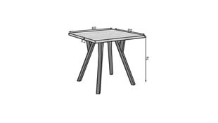 Кухонный гарнитур ADRK Furniture 83 Rodos, серый/коричневый цена и информация | Комплекты мебели для столовой | hansapost.ee