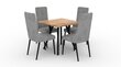 Köögimööbli komplekt ADRK Furniture 83 Rodos, hall/pruun hind ja info | Söögilauakomplektid | hansapost.ee