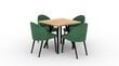 Köögimööbli komplekt ADRK Furniture 84 Rodos, roheline/pruun цена и информация | Söögilauakomplektid | hansapost.ee